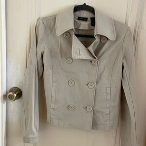 New York and Company short khaki color coat